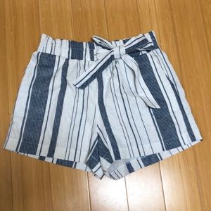 HAVE Blue/White striped shorts with Tie Size Small
